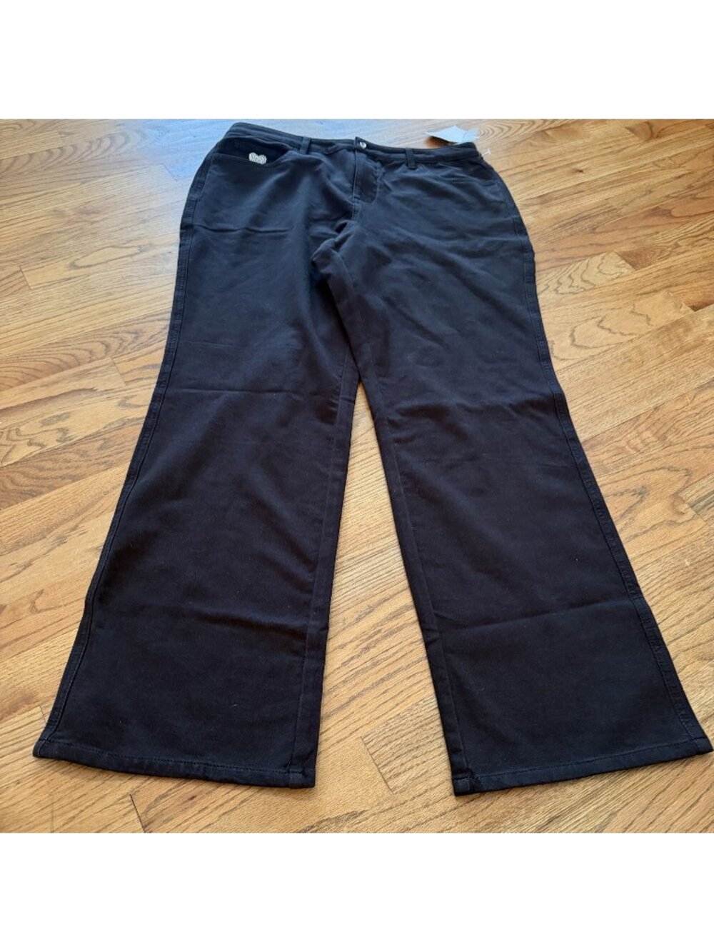 Dream Jeannes by Quacker Factory Womens Black Pull on Pants New Size 16